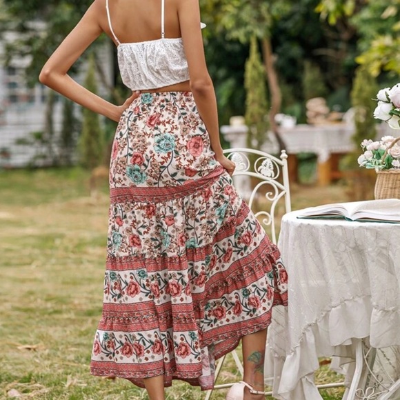 Floral print flared Skirt - Picture 6 of 7
